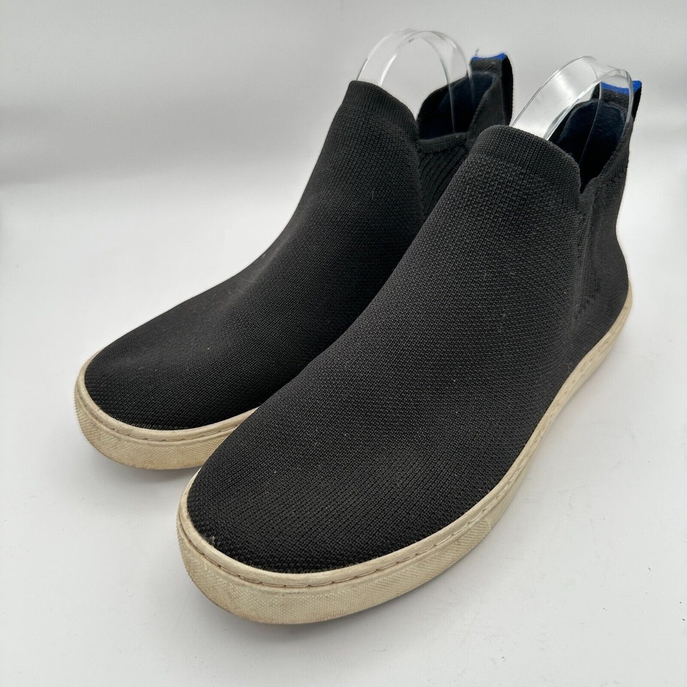 Rothys The Chelsea Ankle Boots Womens Size US 9 EU 40 Black Comfy Lounge Walking